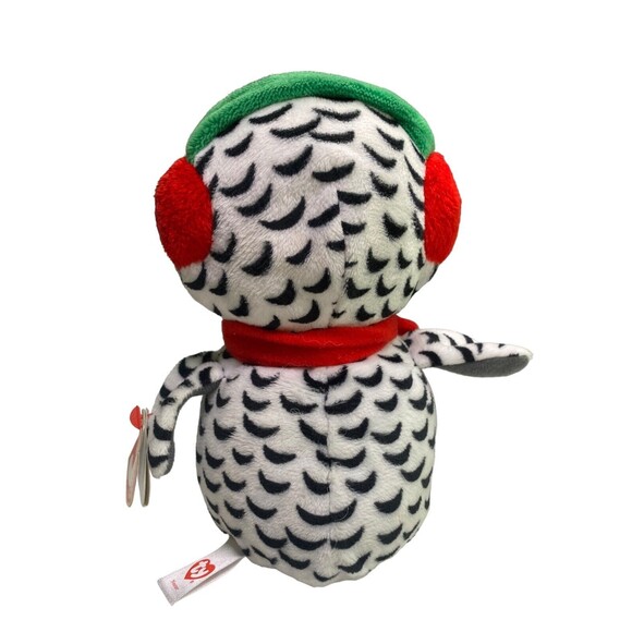 TY BEANIE BOOS NESTER The Christmas Owl 6” Plush Stuffed Animal With Tags - Picture 4 of 13